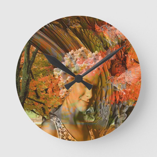 Reloj Redondo Mediano Otoño (Anverso)