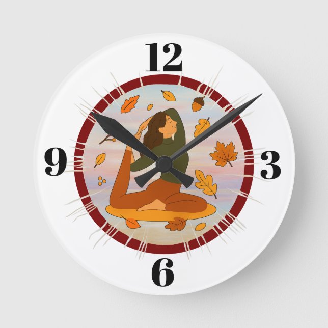 Reloj Redondo Mediano Otoño (Anverso)