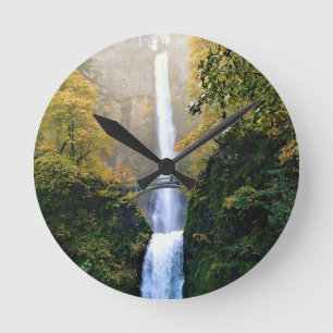 Reloj Redondo Mediano Otoño en las cataratas de Multnomah, OR