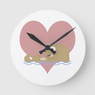 Reloj Redondo Mediano Otter Love