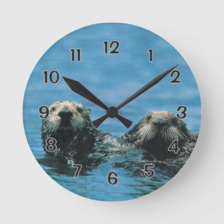 Reloj Redondo Mediano Otters del mar