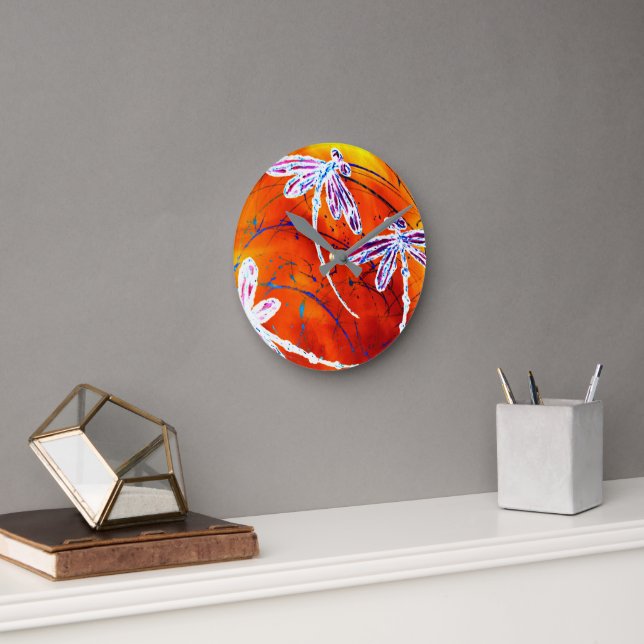 Reloj Redondo Mediano Outback Dragonfly Dance (Oficina)