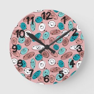 Reloj Redondo Mediano Ovalaciones atómicas