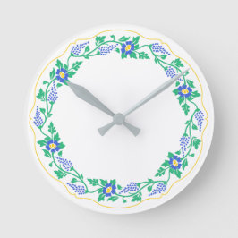 Reloj Redondo Mediano Ovalado floral