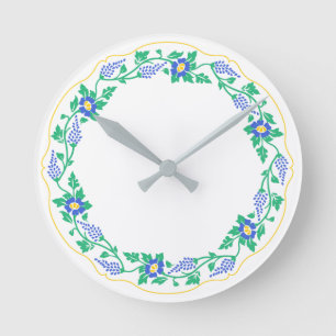 Reloj Redondo Mediano Ovalado floral