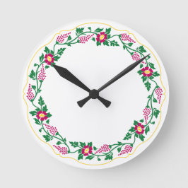 Reloj Redondo Mediano Ovalado floral