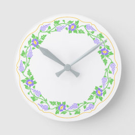 Reloj Redondo Mediano Ovalado floral