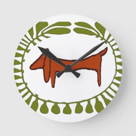 Reloj Redondo Mediano Óvalo del Dachshund