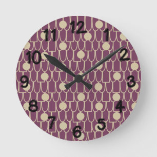 Reloj Redondo Mediano Ovals and Rectangles and Circles, Oh My!
