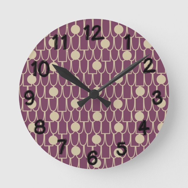 Reloj Redondo Mediano Ovals and Rectangles and Circles, Oh My! (Anverso)