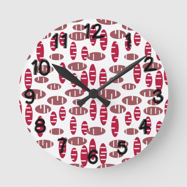 Reloj Redondo Mediano Ovals de Purple Holey (Anverso)