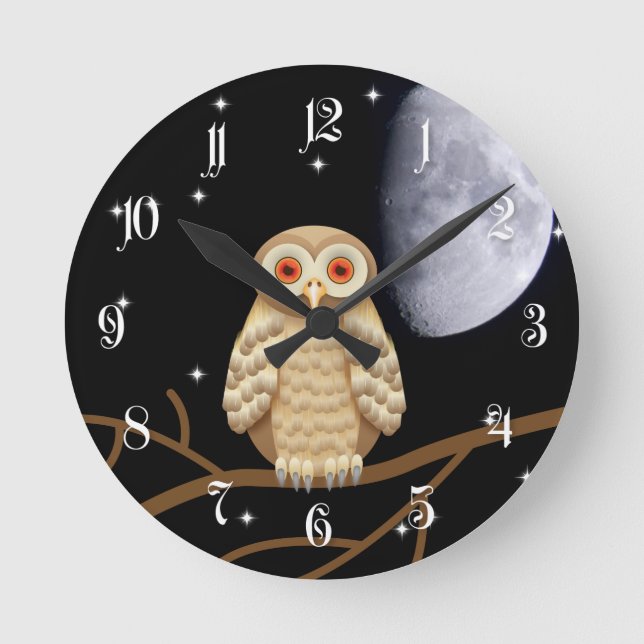 Reloj Redondo Mediano Oveja nocturna (Anverso)