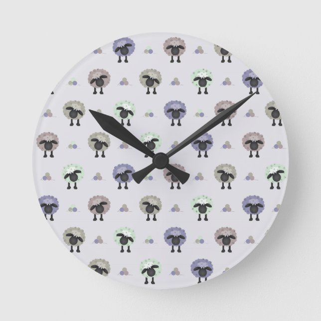 Reloj Redondo Mediano Ovejas (Anverso)