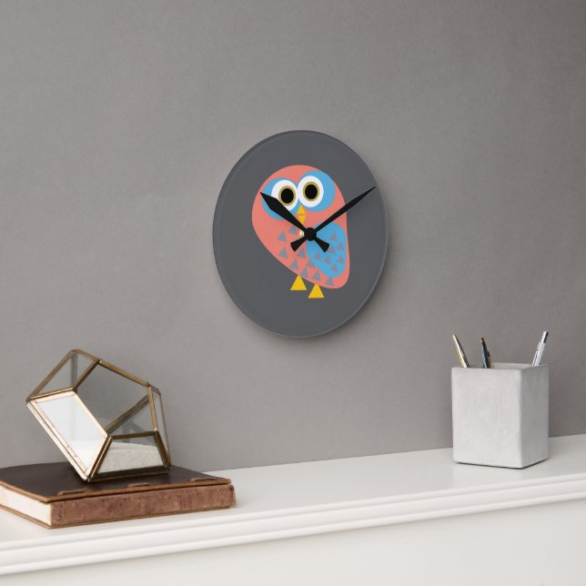 Reloj Redondo Mediano Owl hootie (Oficina)