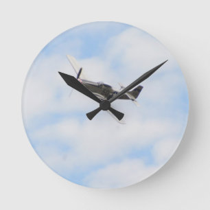 Reloj Redondo Mediano P51 Mustang en vuelo