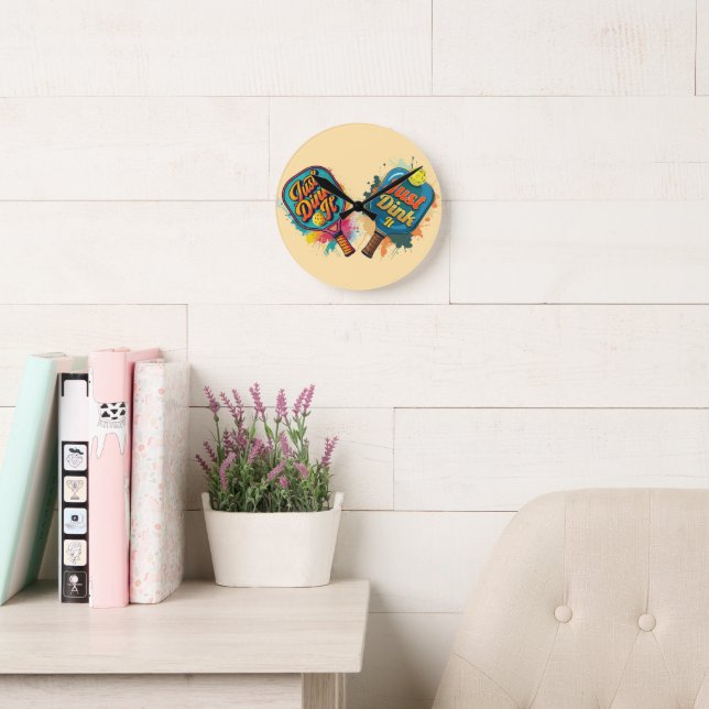 Reloj Redondo Mediano Paddle de pelota - Diseño deportivo y divertido (Sala de lectura)