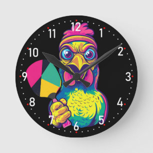 Reloj Redondo Mediano Paddle Peckin' Time Pickleball