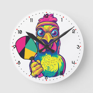 Reloj Redondo Mediano Paddle Peckin' Time Pickleball