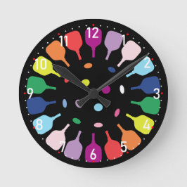 Reloj Redondo Mediano Paddlepalooza en punto Pickleball