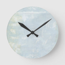 Reloj Redondo Mediano Página de Arte Grunge Azul