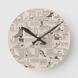 Reloj Redondo Mediano Página de catálogo de zapatos antiguos para damas