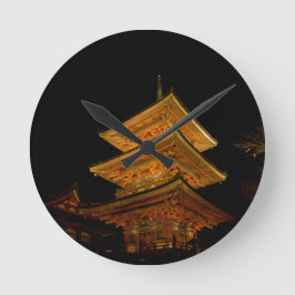 Reloj Redondo Mediano Pagoda Japón Kyoto