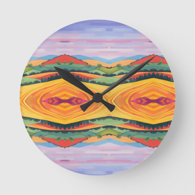 Reloj Redondo Mediano Paisaje (Anverso)