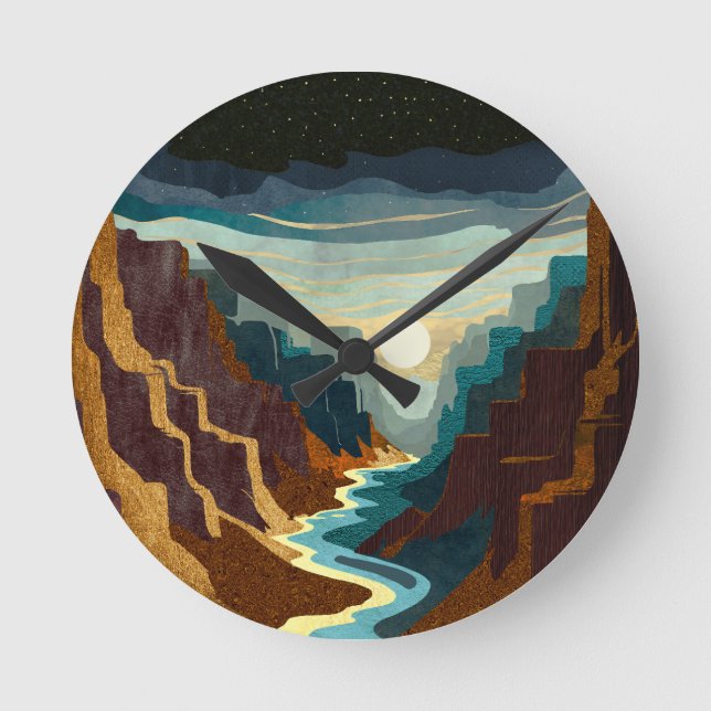 Reloj Redondo Mediano Paisaje Canyon Sunset (Anverso)