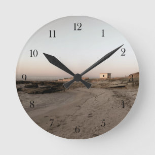 Reloj Redondo Mediano paisaje costero italiano
