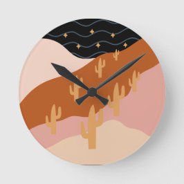 Reloj Redondo Mediano Paisaje del desierto pintado