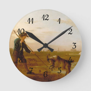 Reloj Redondo Mediano Paisaje del ganado vacuno Aelbert Cuyp