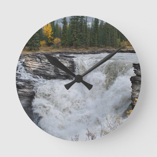 Reloj Redondo Mediano Paisaje en cascada, cataratas de Athabasca (Anverso)
