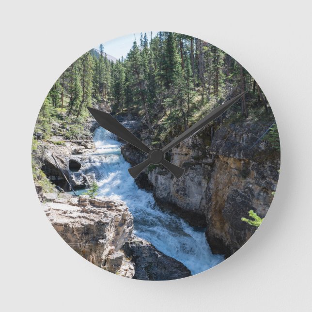 Reloj Redondo Mediano Paisaje en cascada, cataratas de Stanley (Anverso)