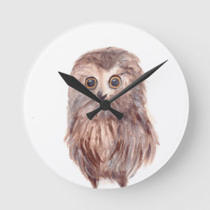 Reloj Redondo Mediano Pájaro del arbolado del búho