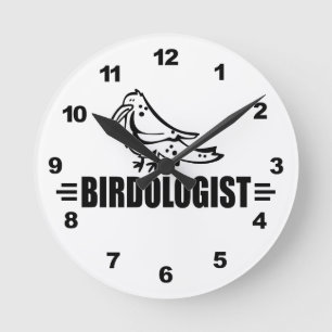 Reloj Redondo Mediano Pájaro Divertido
