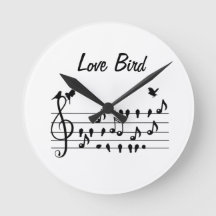 Pájaros de amor cantores en partitura Arte en blan