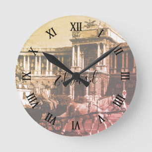 Reloj Redondo Mediano Palacio de Hofburg de Viena Austria Vintage