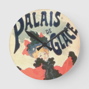 Reloj Redondo Mediano Palais de Glace, campeones Elysees, París, 1894