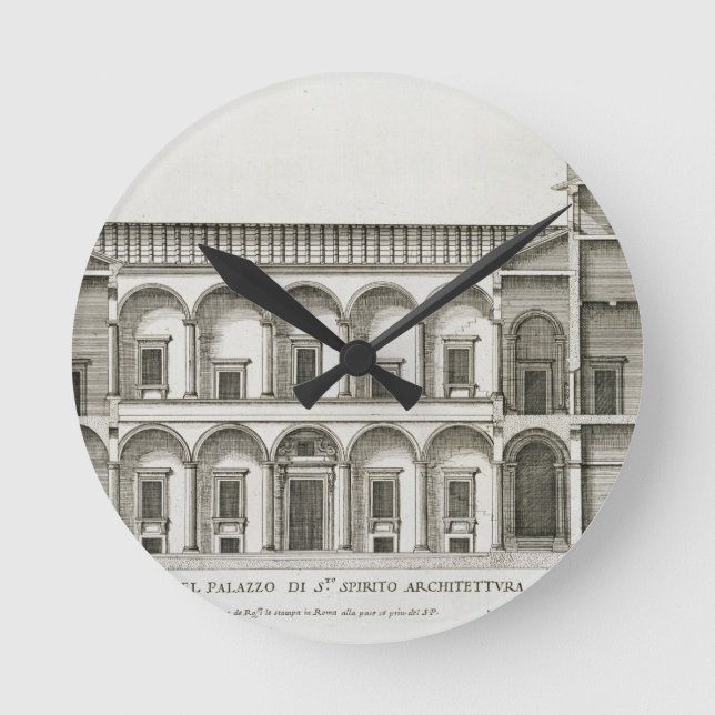 Reloj Redondo Mediano Palazzo di Santo Spirito, del Palazzi di Roma, (Anverso)