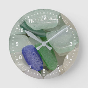 Reloj Redondo Mediano Pale Beach Glass