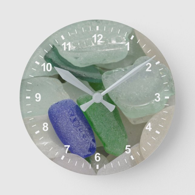 Reloj Redondo Mediano Pale Beach Glass (Anverso)