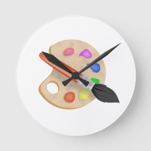 Reloj Redondo Mediano Paleta de artistas