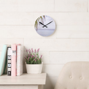 Reloj Redondo Mediano Palm oceánica Caribe Sunset 5