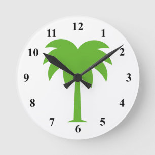 Reloj Redondo Mediano Palm tree wall clock