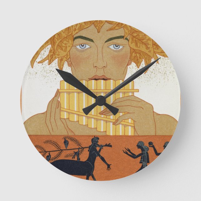 Reloj Redondo Mediano Pan Piper, illustration from 'Les Mythes' by Paul (Anverso)