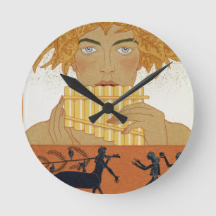 Reloj Redondo Mediano Pan Piper, illustration from 'Les Mythes' by Paul