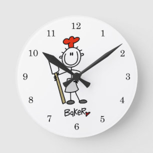 Reloj Redondo Mediano Panadero Con Rasqueta