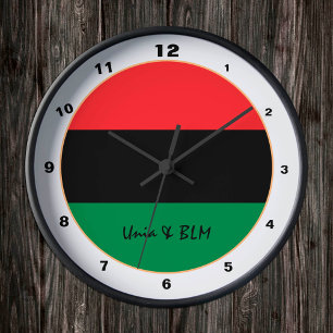 Reloj Redondo Mediano Panafricano, símbolo de la bandera de la Unión, re