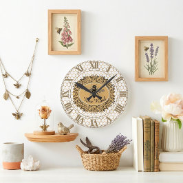 Reloj Redondo Mediano Panal de abeja amable