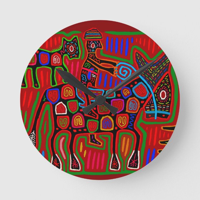 Reloj Redondo Mediano Panama Mola - Salva un Caballo Monta un Vaquero (Anverso)